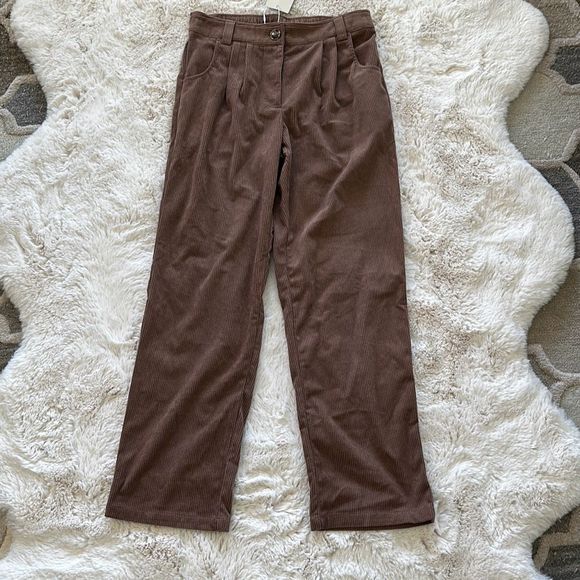 Halara Corduroy Casual Pants Cocoa Brown Size S - Picture 10 of 13